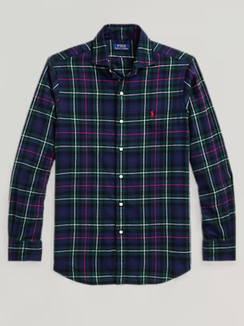 Polo by Ralph Lauren Mens S Navy Green Plaid Classic Fit Twill Shirt LIKE NEW